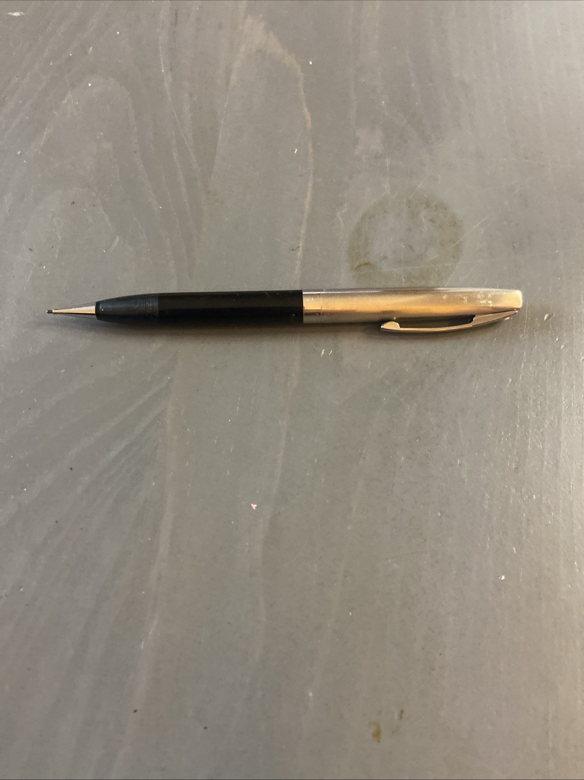 Vintage Scheffers Mechanical Twist Pencil Shiny Silver & Black