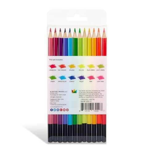 KINGART Neon Colored Pencils, 12 pc, for Adult 12 Count (Pack of 1),