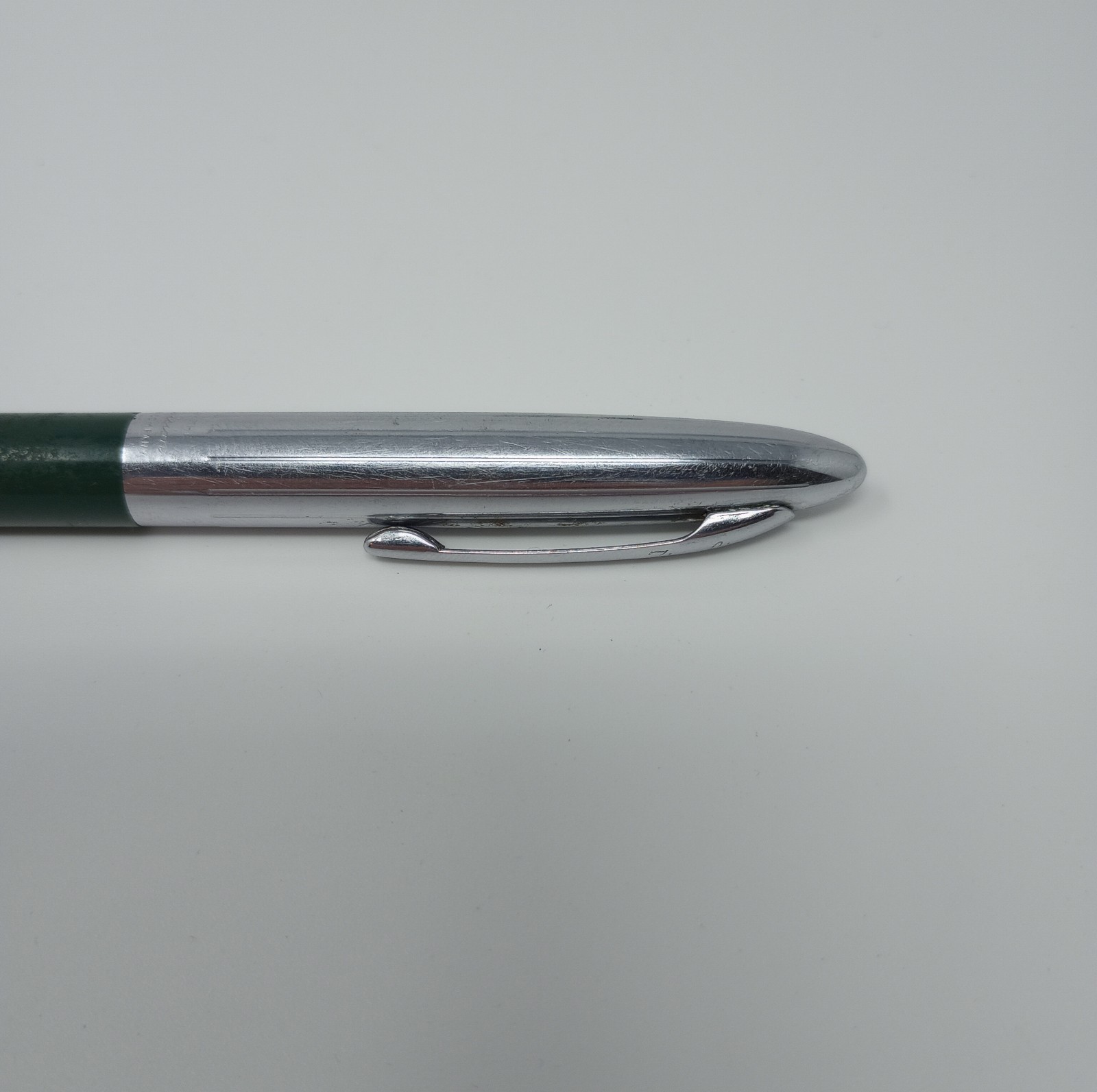 Vintage Fineline Sheaffer Pen Company Green & Chrome Mechanical Pencil WORKS!