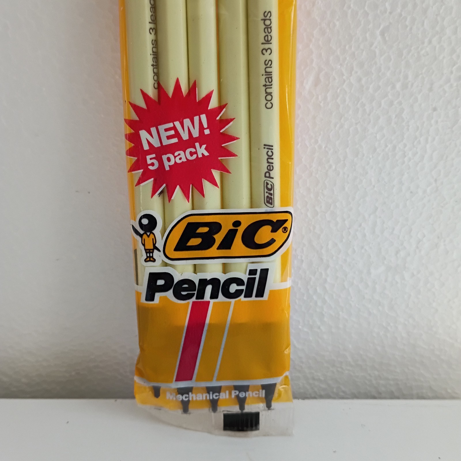 Sealed NEW Vintage 1985 BIC Pencil Mechanical 5 Pack France 0.7mm MPP5 NOS