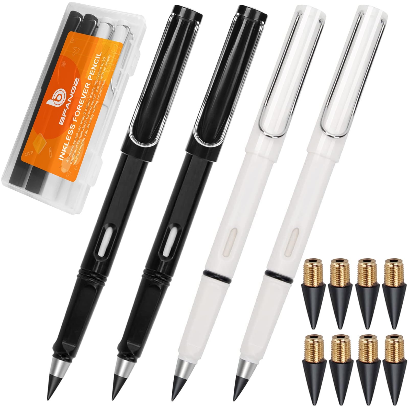 Everlasting Pencils,Inkless pen,lapiz infinito,No Sharpen 0.7mm, 4Pcs Pencils…