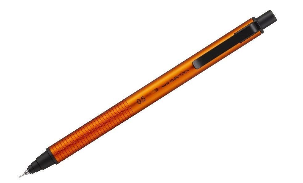 Limited 5 Set Uni Kuru Toga Metal 0.5mm Sunrise Orange Mechanical Pencil Japan