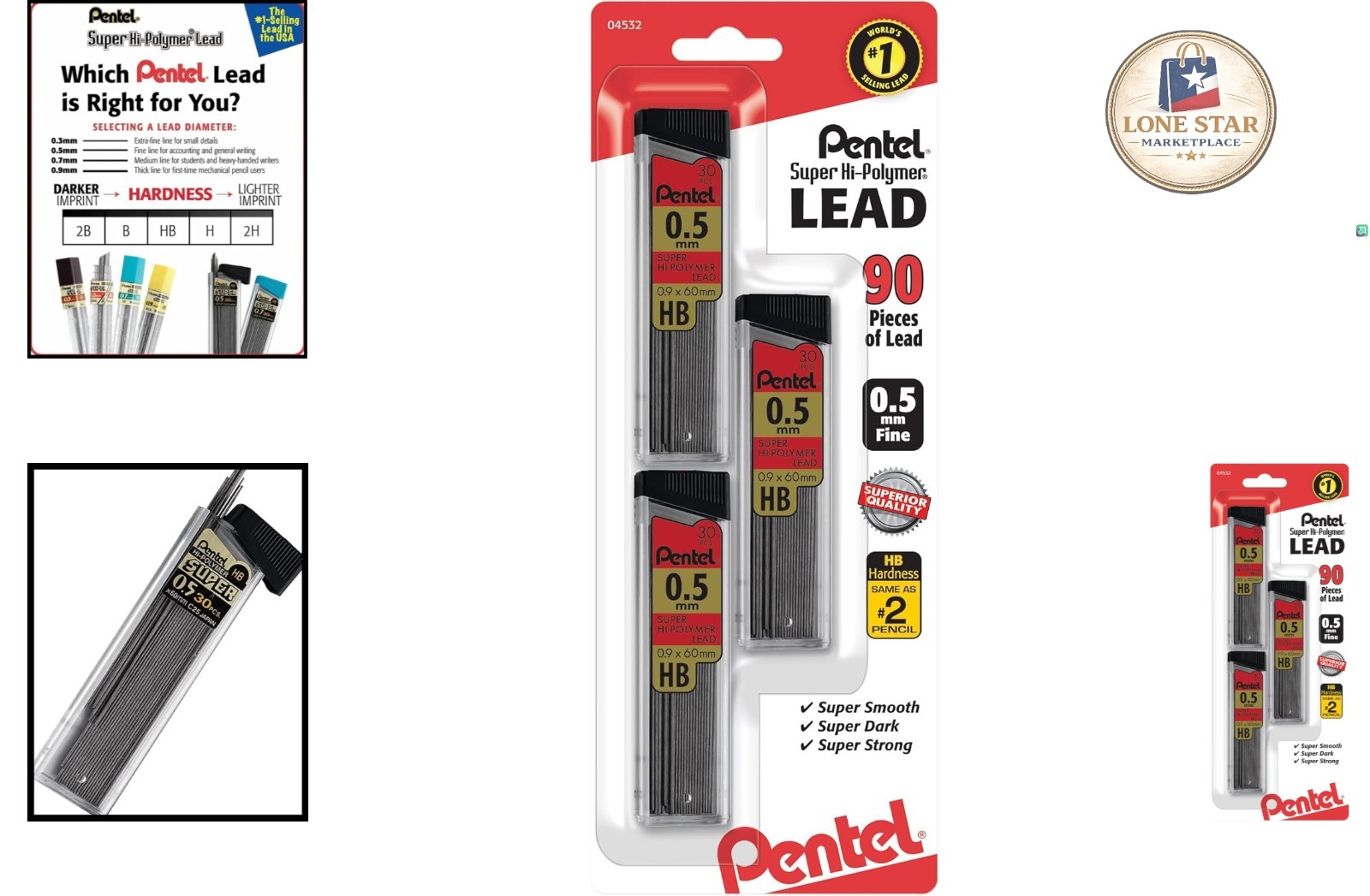 Break-Resistant 0.5mm Super Hi-Polymer Refill Leads – Ideal for Everyday Use