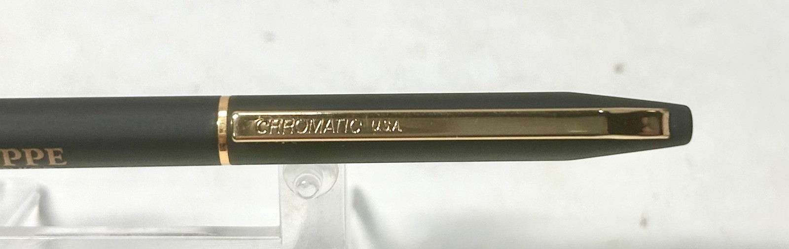 1987 Ritepoint CHROMATIC Salesman Sample GLASS SHOPPE Advertising Twist Pencil