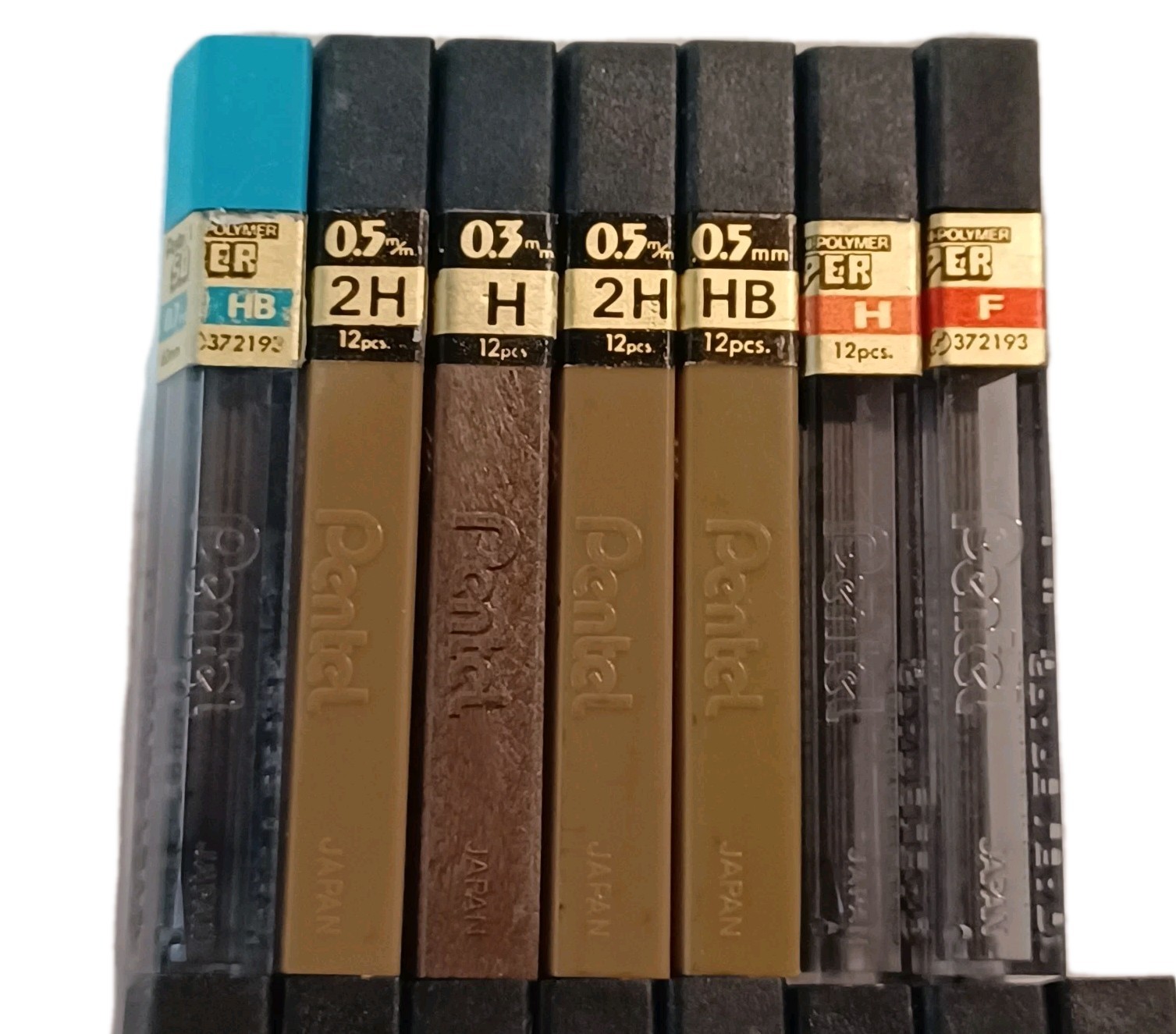 Pentel Mechanical Pencil Refill Lead Mixed Lot of 22 Tubes HB 0.5mm 0.7mm 0.9mm