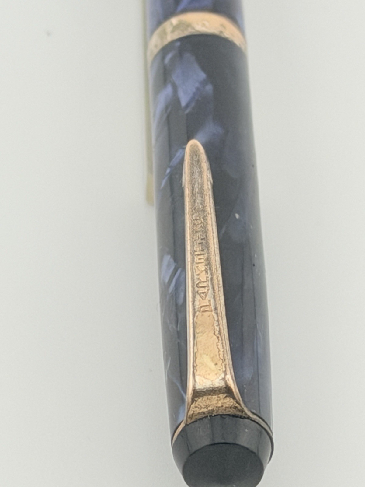 Vintage PARKETTE Made By Parker Mechanical Pencil Marble Blue Super Rare