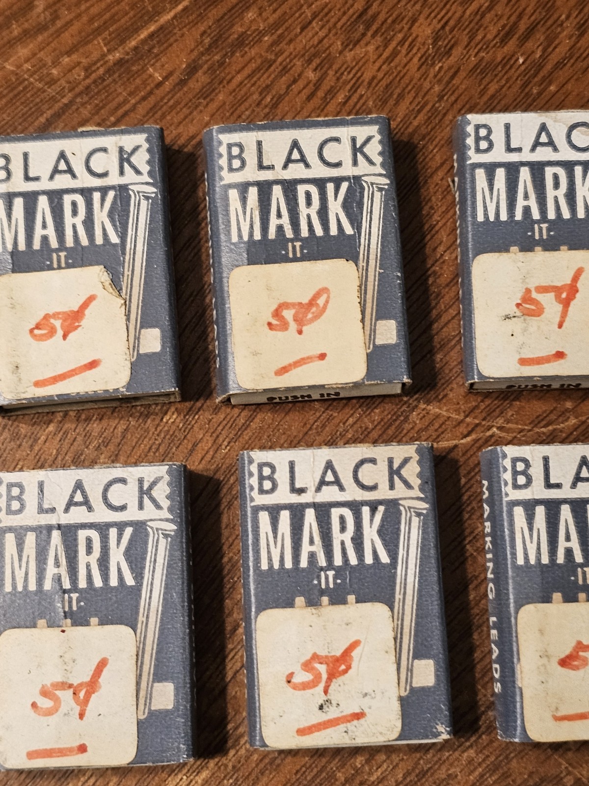 Vintage Mark-It-All Standard Leads Lot Of 12 Packs Each Has 6 Leads & Sleeve NEW