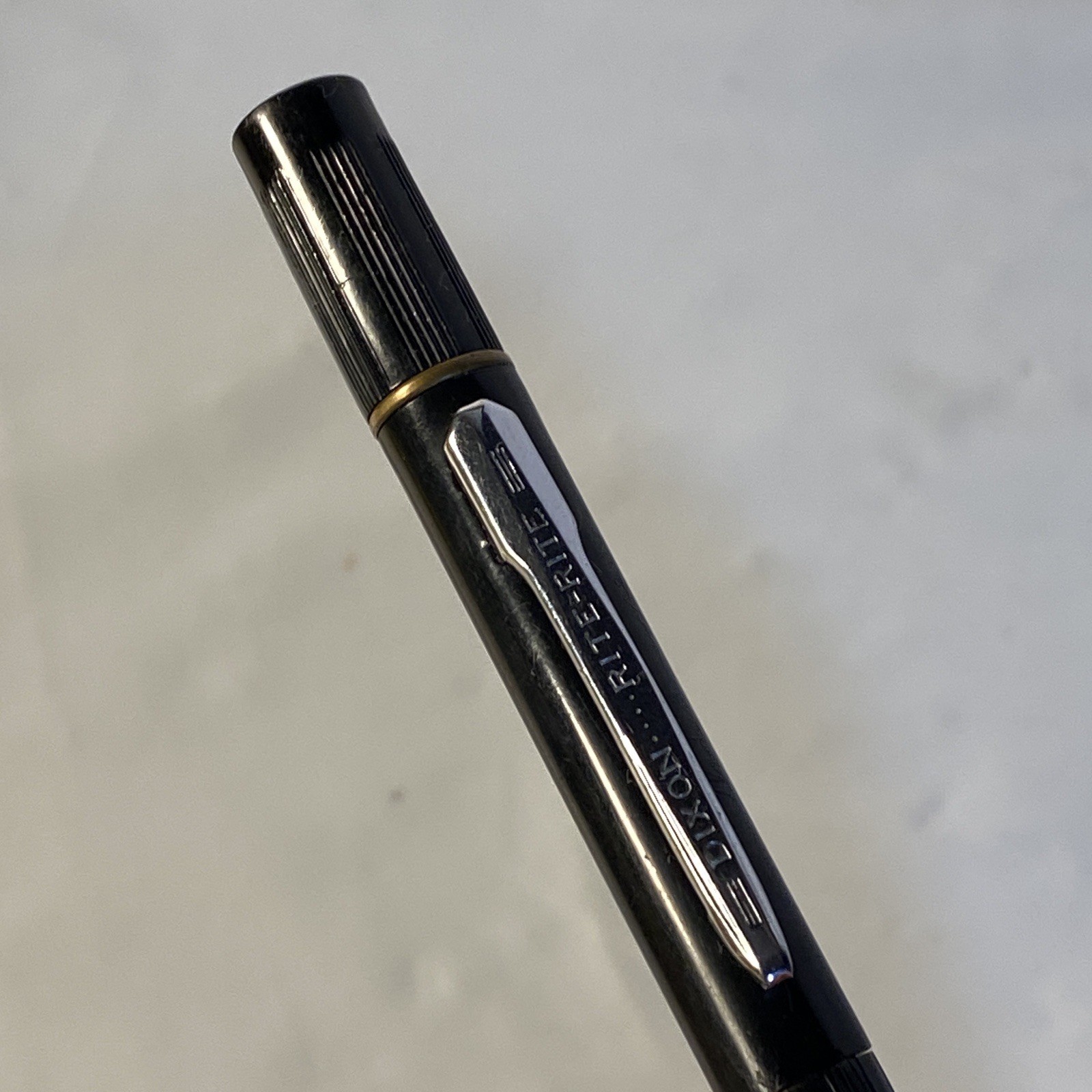 Dixon Rite-Rite Mechanical Pencil Vintage Black And Chrome 5 3/8”
