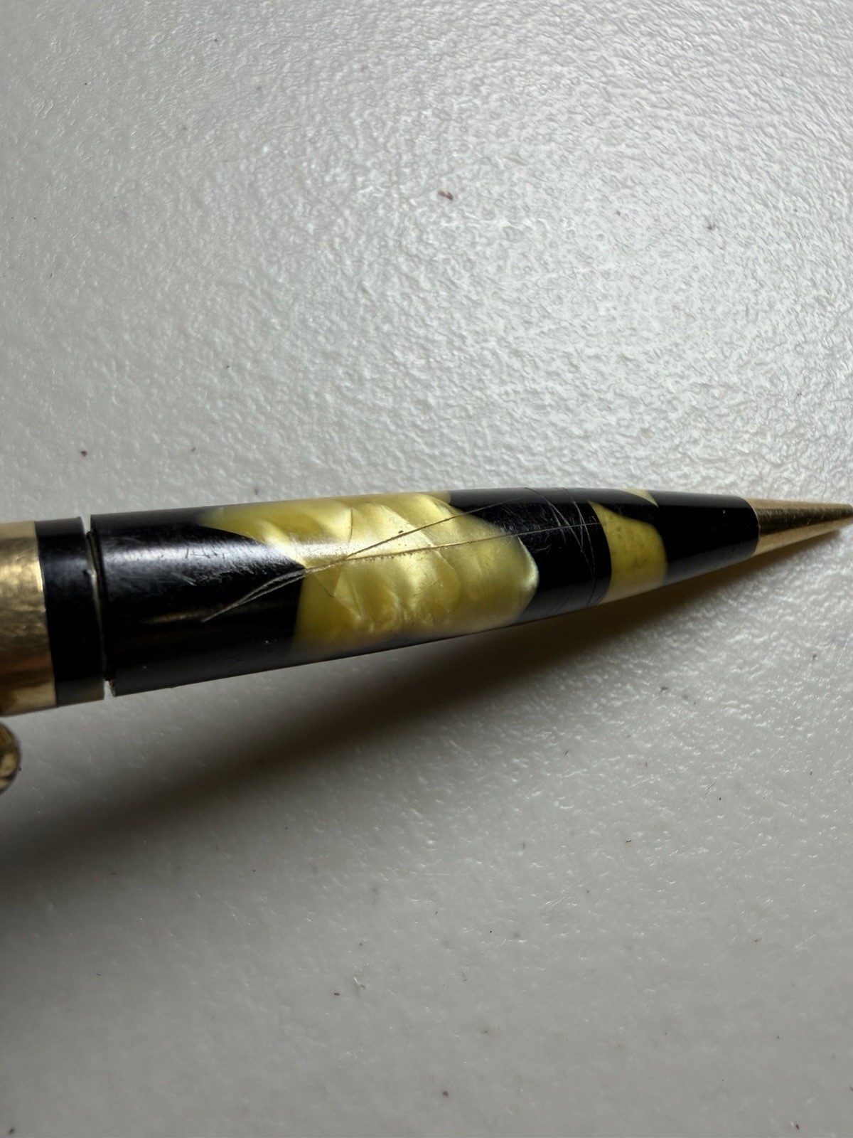 Vintage 1930s Sheaffer Balance Mechanical Pencil Black Pearl & Gold (Tested)