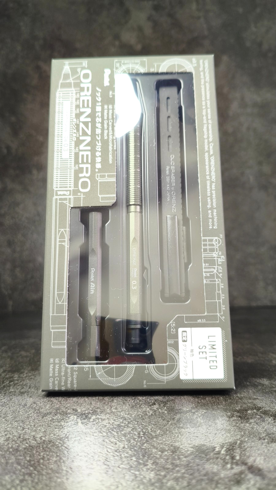Pentel Orenznero Limited Special Set 0.3mm Rare Green Black PP3003-DAST Japan