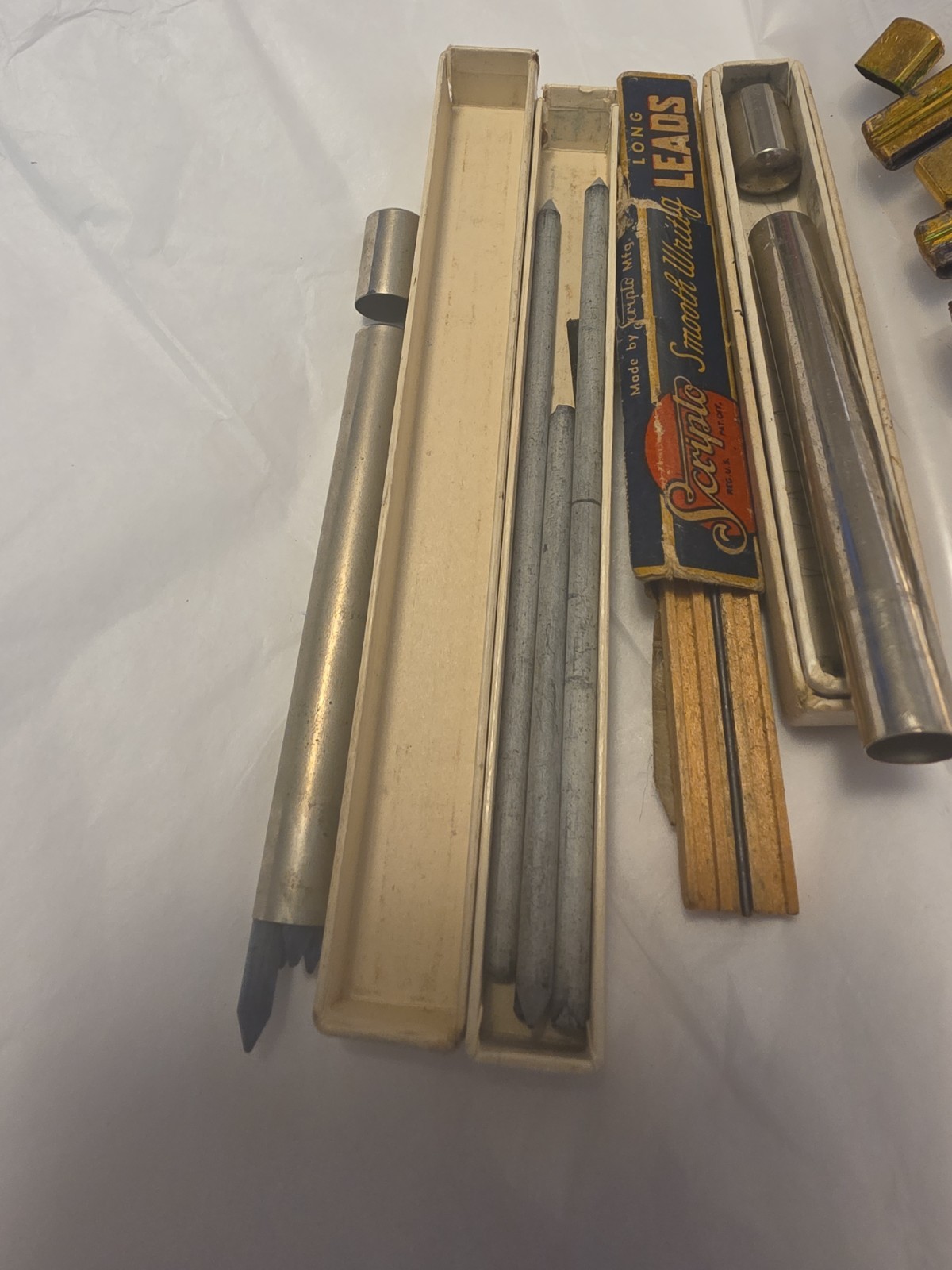 Vintage Mechanical Pencil Lead And METAL Holders
