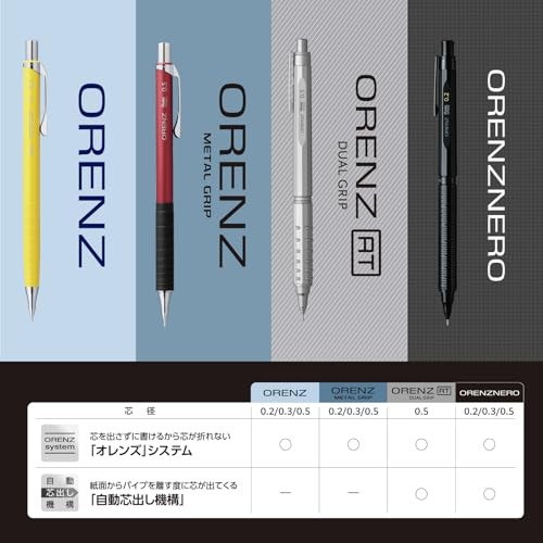 Pentel ORENZ 0.5mm mechanical pencil, Fresh Pink barrel, XPP505-RP