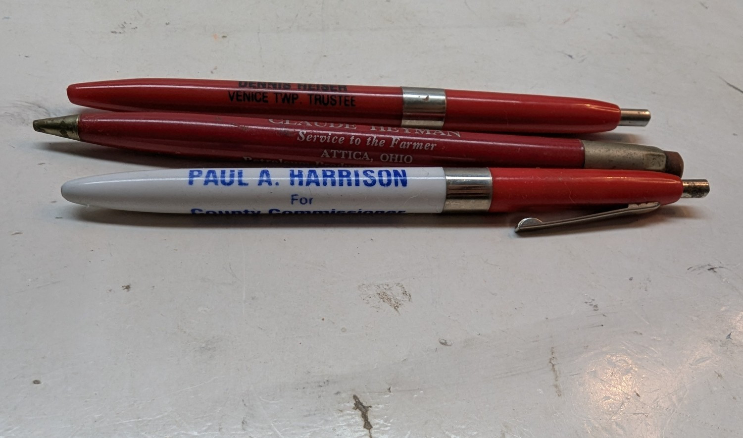 LOT OF 3 Vintage Scripto Mechanical Pencil and Ballpoint Pen Advertisement