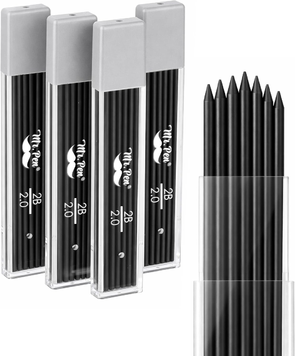 – 2.0 Mm Lead Refills, 48 Pack , Black, 90 Mm Length, Bold 2 Mm