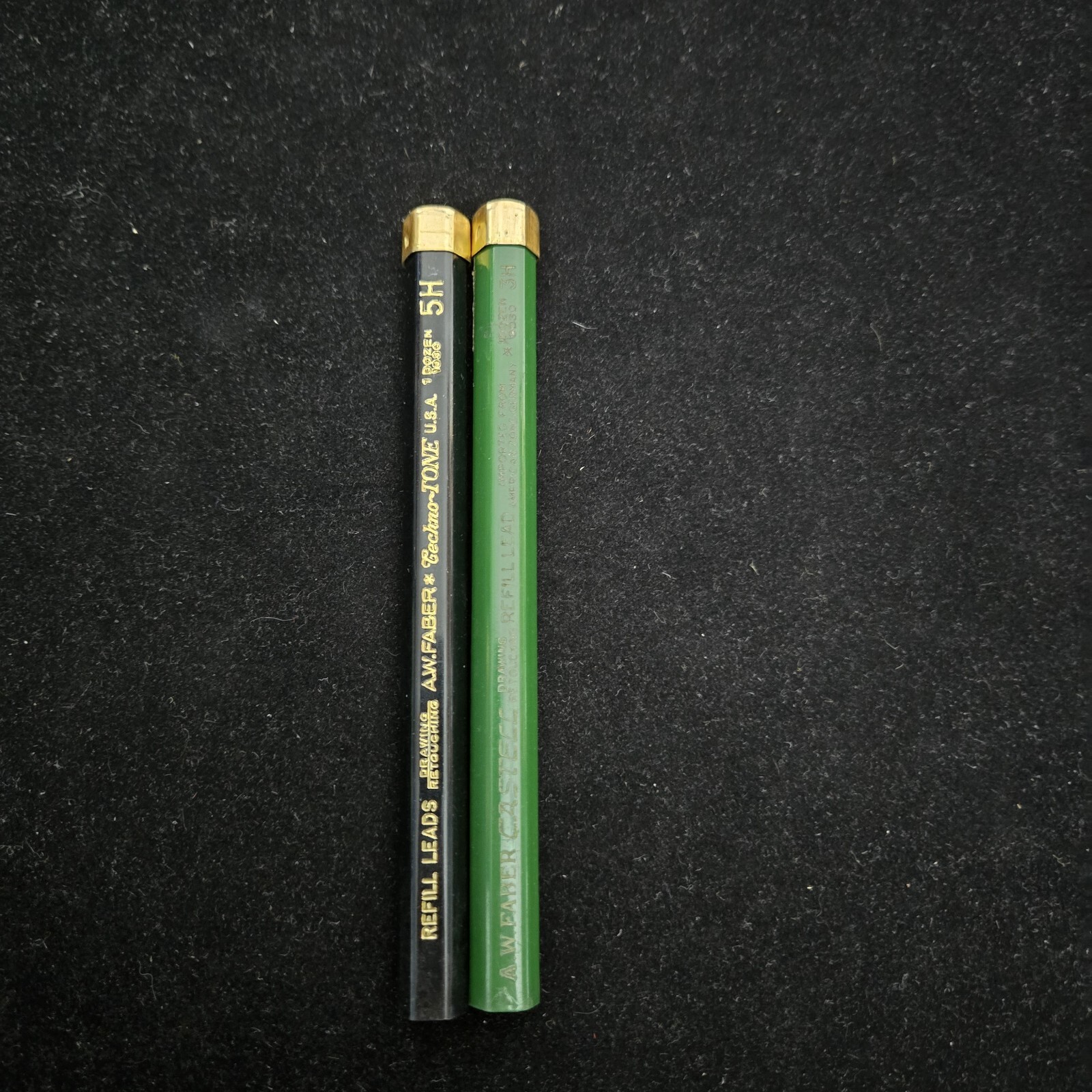 2 A.W. Faber Castell Refill Lead Vintage USA AMERICAN ZONE WEST GERMANY 5H 3H