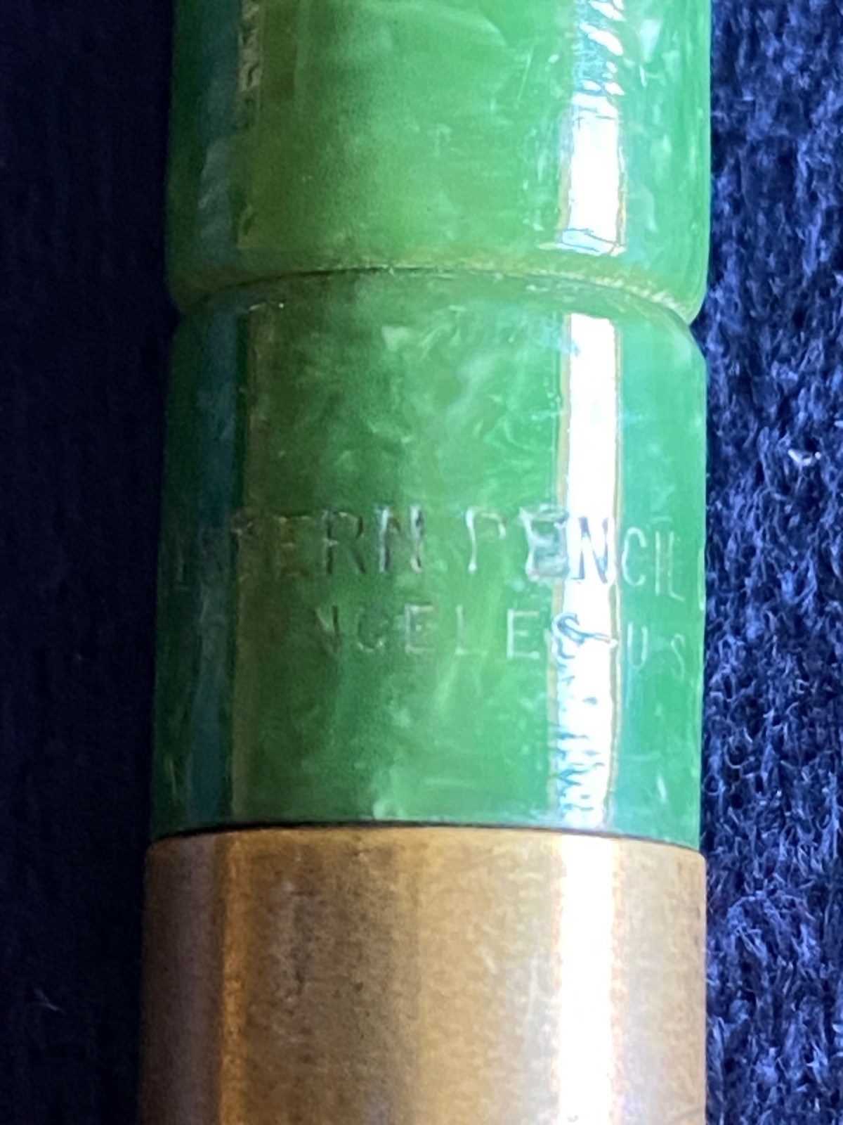 WESTERN PENCIL CO Los Angeles Jade Green Celluloid Mechanical Pencil 1920’s/30’s