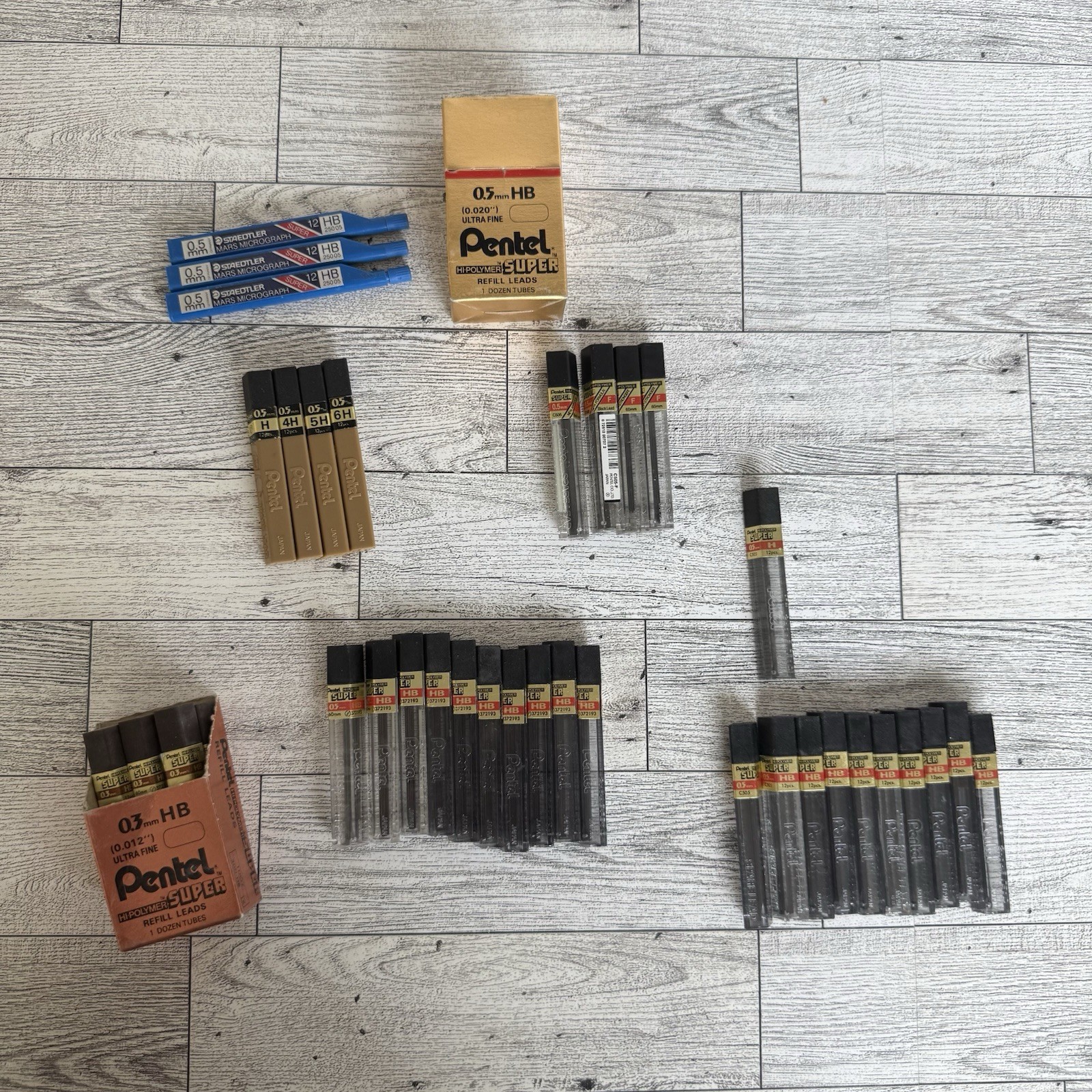 Lead Refills Super Hi Polymer Large Lot 47 Pentel Tubes + 3 Staedtler Tubes