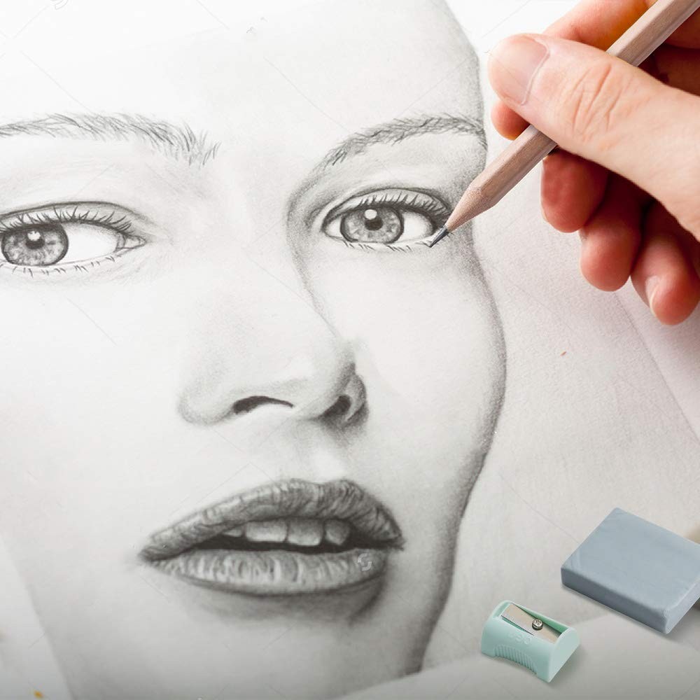 Drawing Pencils, Sketch Pencils Graphite 12B 8B 7B 6B 5B 4B 3B 2B B HB Black