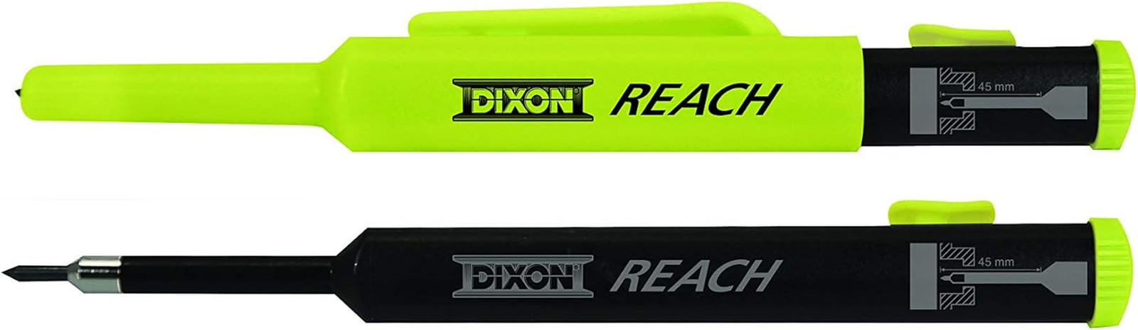 Industrial REACH- Deep Hole Mechanical Pencil with Lead Refills Included, Yellow