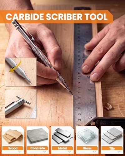 33 Pack Carpenter Pencils Set with Sharpener, 108 Refills, Long-Nib Markers & To