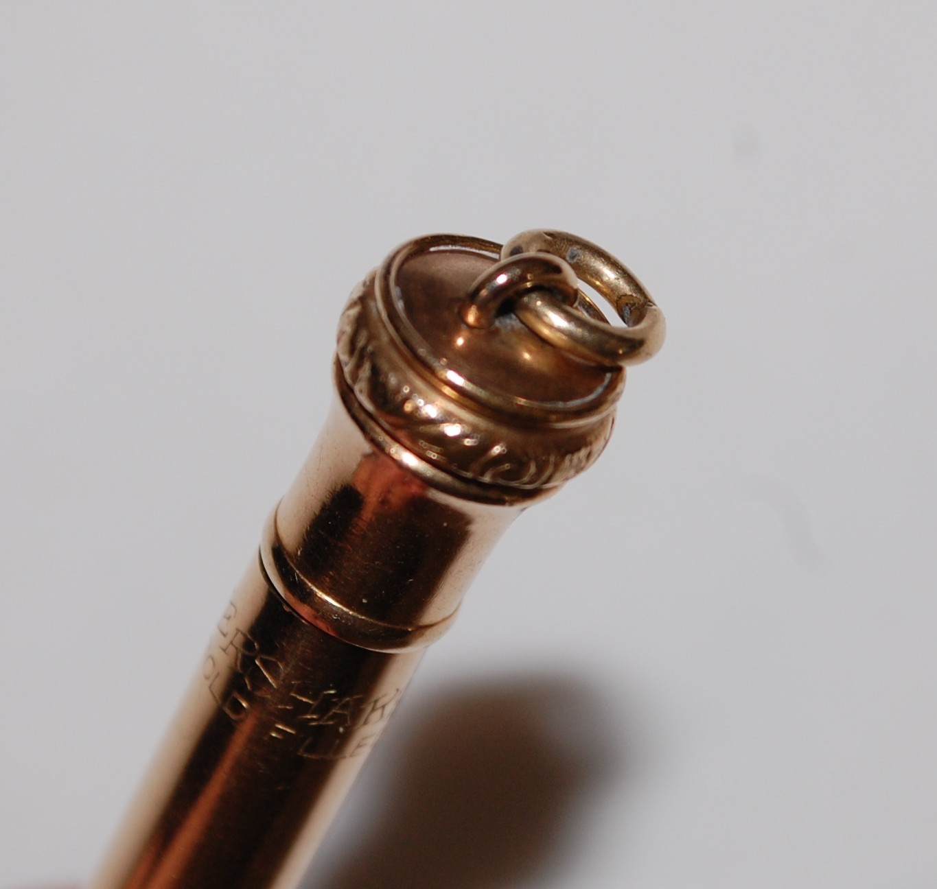 WAHL EVERSHARP Gold Filled Pencil Smooth Sides Engraved Needs Lead Preowned