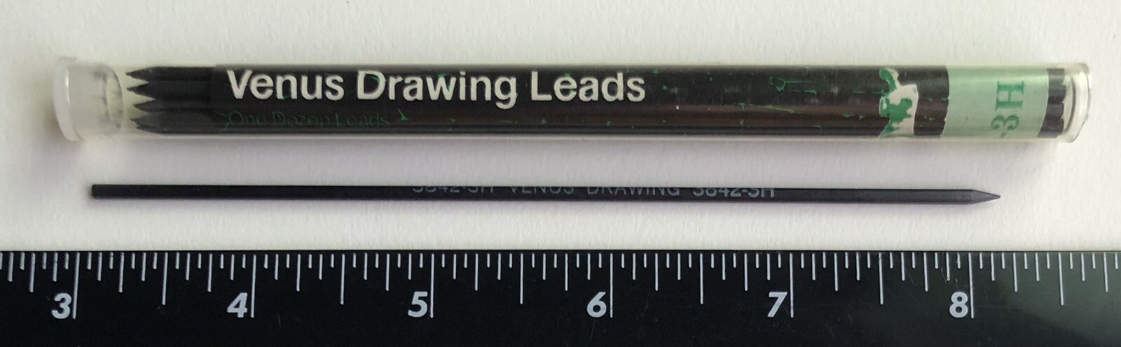 Vintage Faber Castell VENUS 3842 Drawing 2mm 3H Leads NOS Tube Of 12 NJ USA