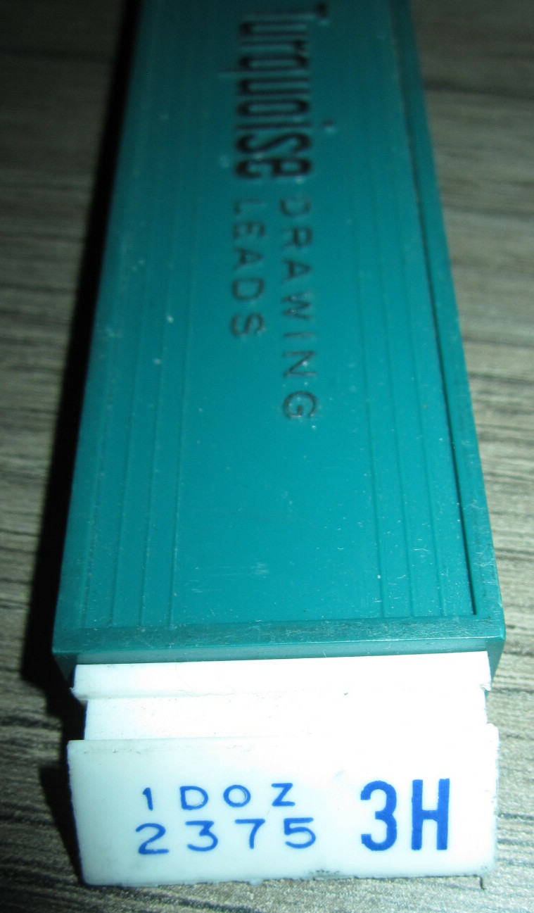 Vtg John Hancock pencil & leads, Koh-I-Noor, Eagle Turquoise, AW Faber Castell