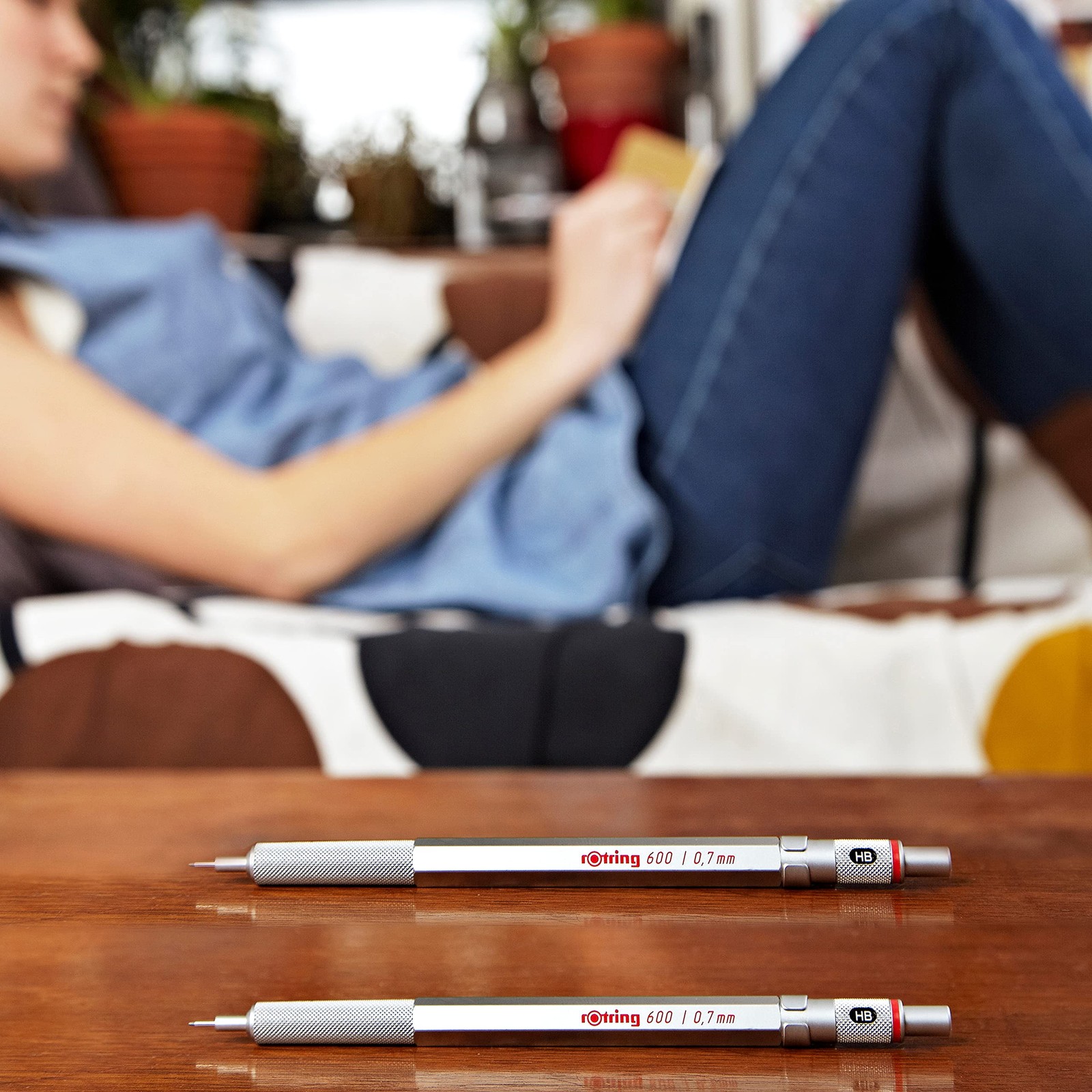 600 Mechanical Pencil 0.5 mm Blue Full-Metal Pencil Body Hexagonal Drafting S…