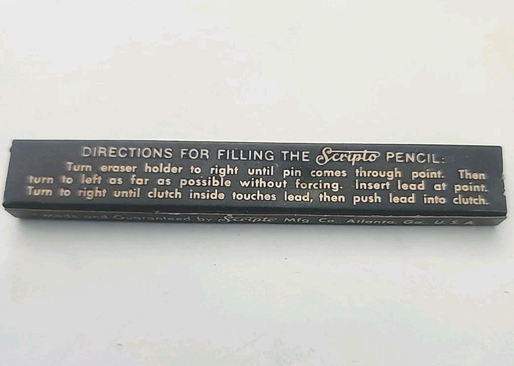 Vintage Scripto Drawing Writing Leads 4 Inches Long 180 HB