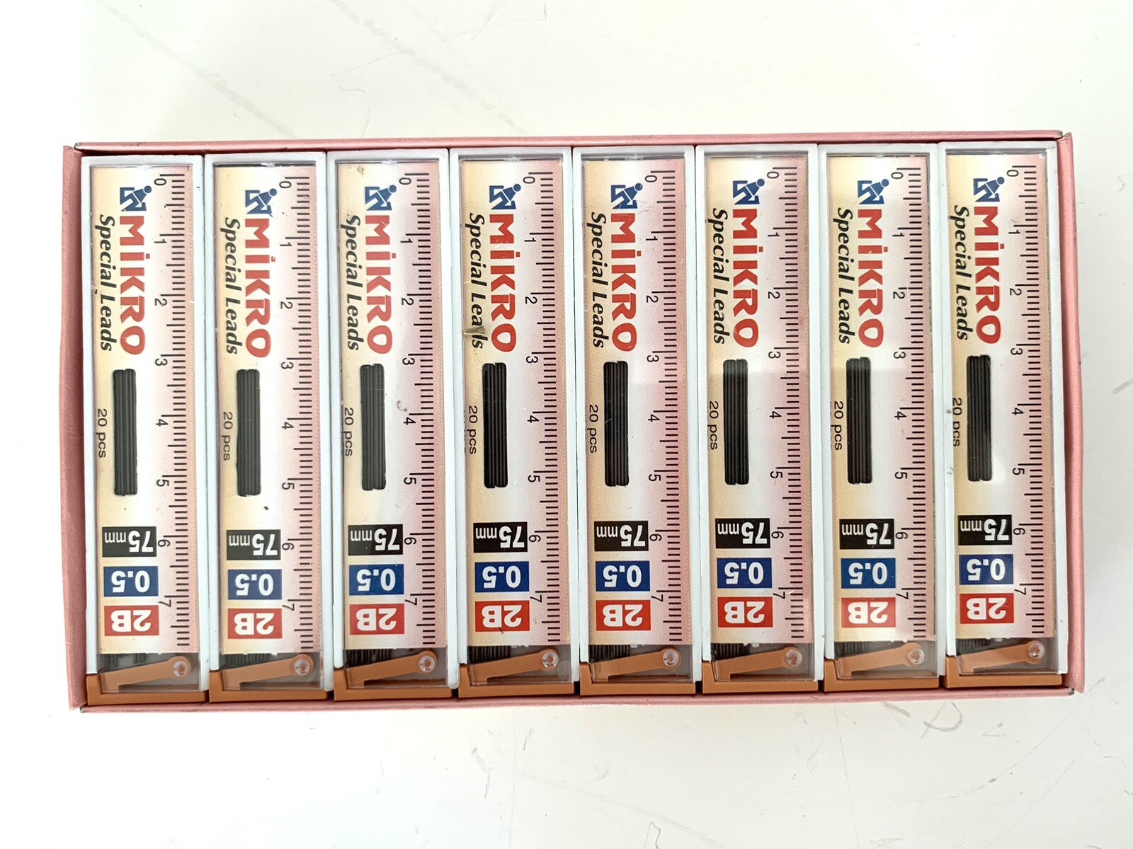Mikro Mechanical Pencil Leads 0.5 2B Leads X 24 Tubes/Packs of 20 Leads Each NEW