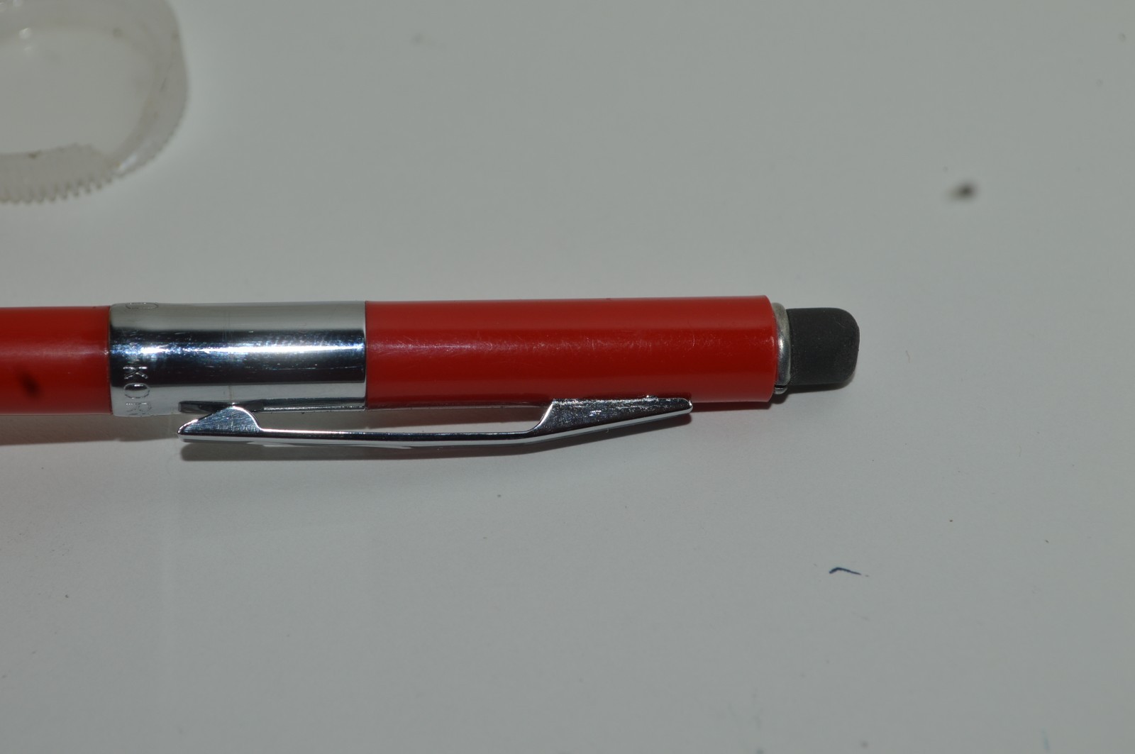 SCRIPTO P369 Mechanical Pencil 0.9mm Tu Tone Korea Red Circa 1970’s Light Use
