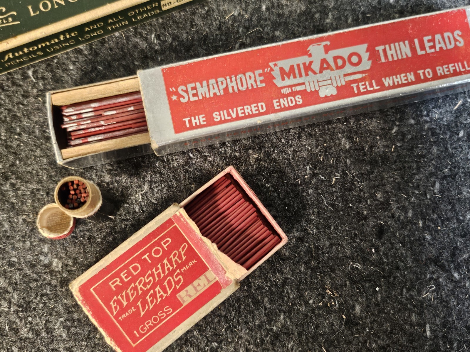Vintage Mechanical Pencil Lead Refills Scripto/Eagle/Eversharp/Mikado Lot Of 9