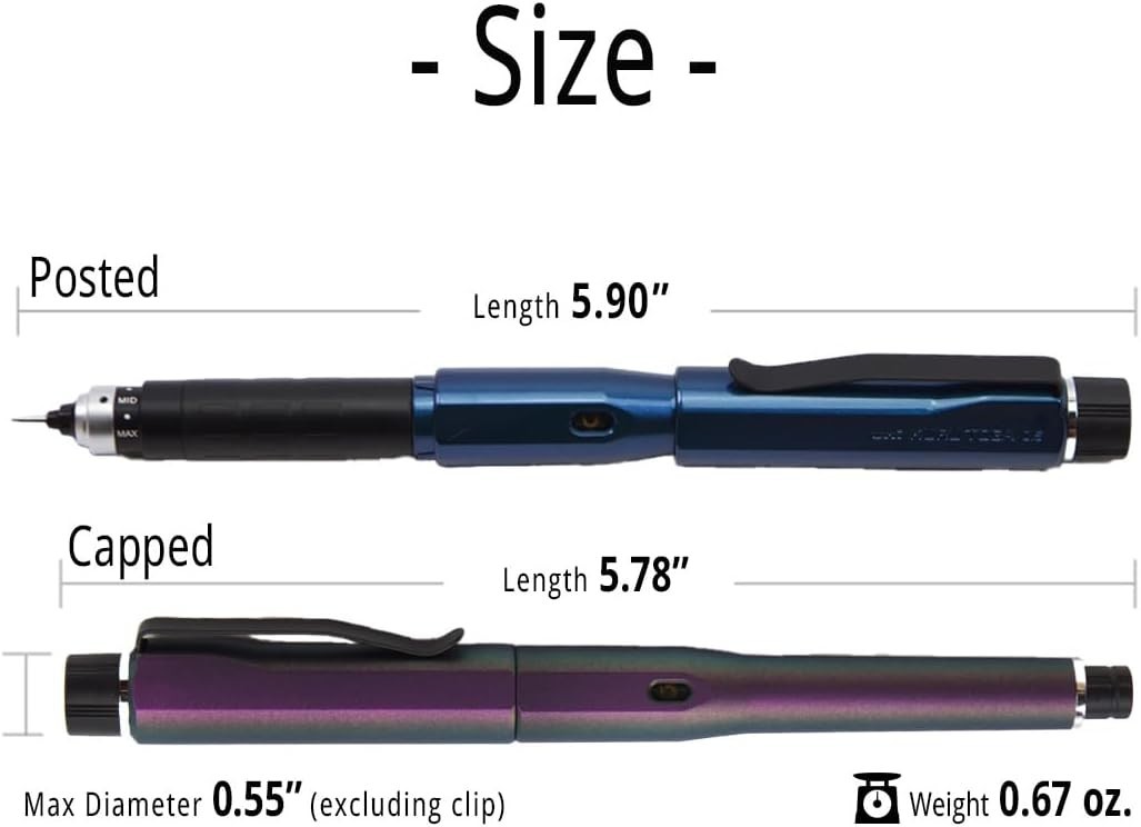 Uni Kuru Toga Dive NEW 0.5mm Mechanical Pencil Dense Green + Lead Refills
