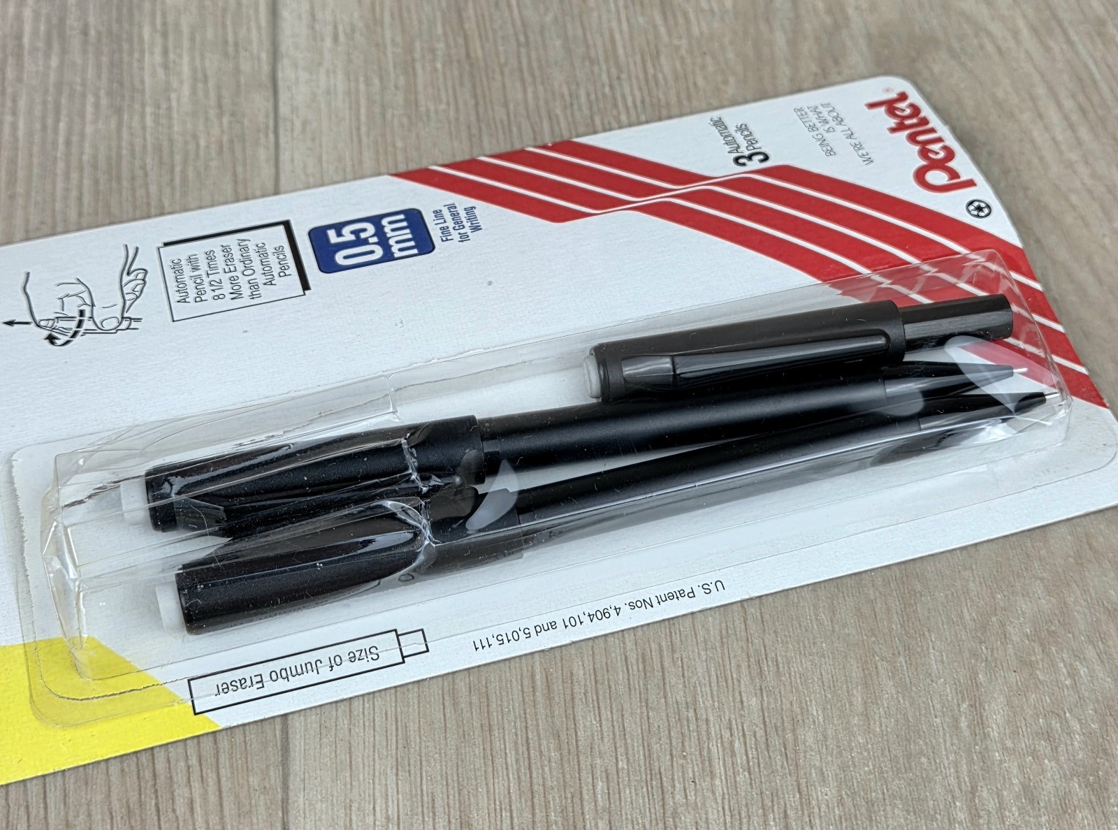 Vtg Pentel Lot Twist-Erase Automatic Mechanical Pencil & Erasers .5mm Japan READ