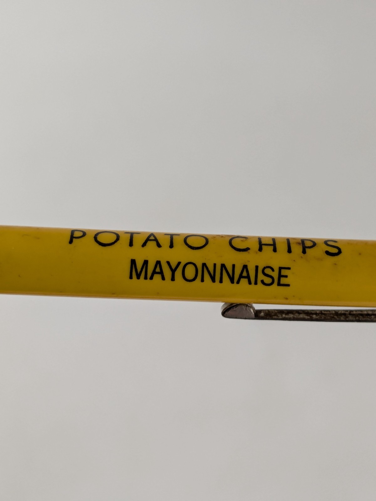 1940-50s – Morton’s Fresh Potato Chips Mayo Ad Mech Pencil – B18B