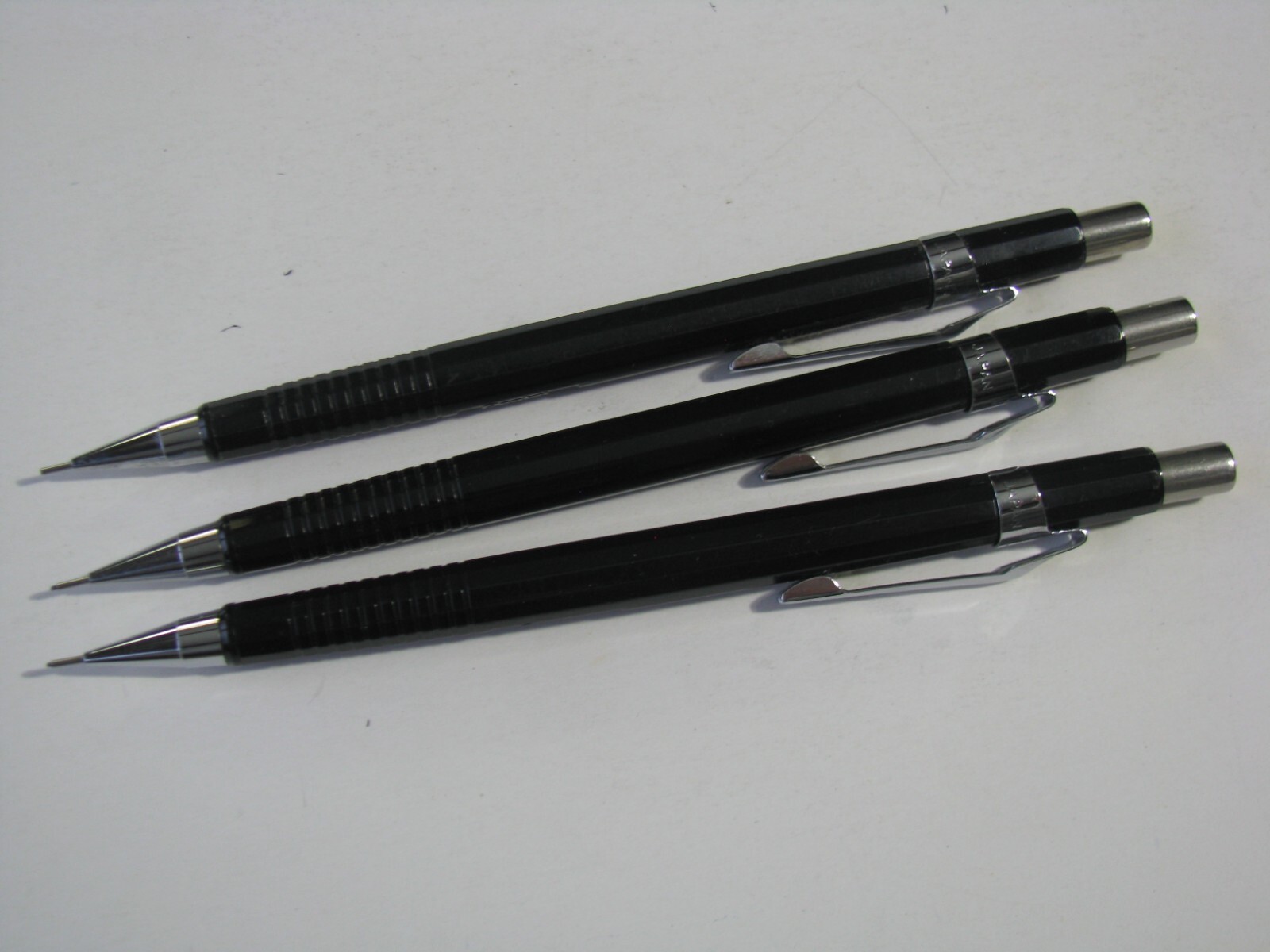 3 pc Lot Set Pentel Sharp Mechanical Drafting Pencils 0.5 mm Black Barrel P205