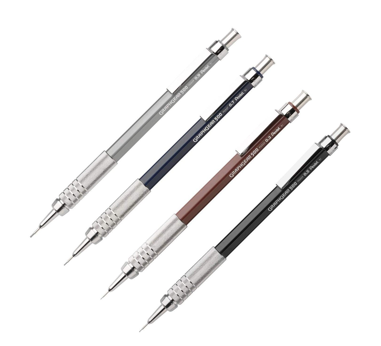 Pentel GraphGear 500 Automatic Drafting Pencils PG523E, PG525A, PG527C,