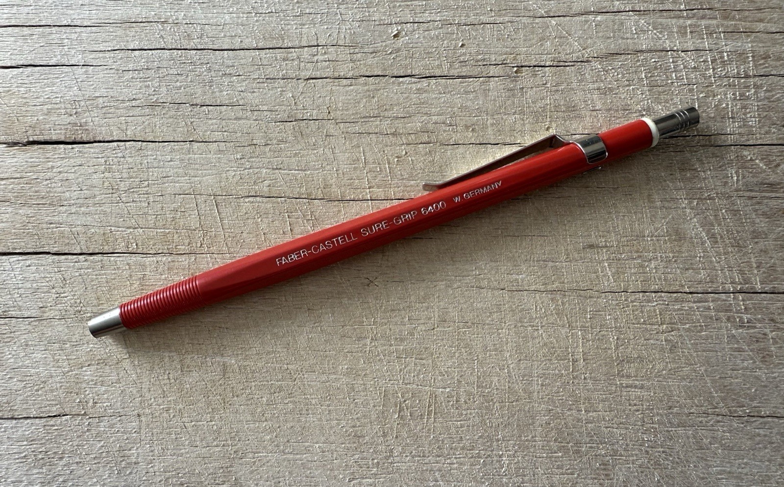 Vintage A.W Faber Castell Sure-Grip 6400 Pencil Red (Rare) Mechanical W GERMANY