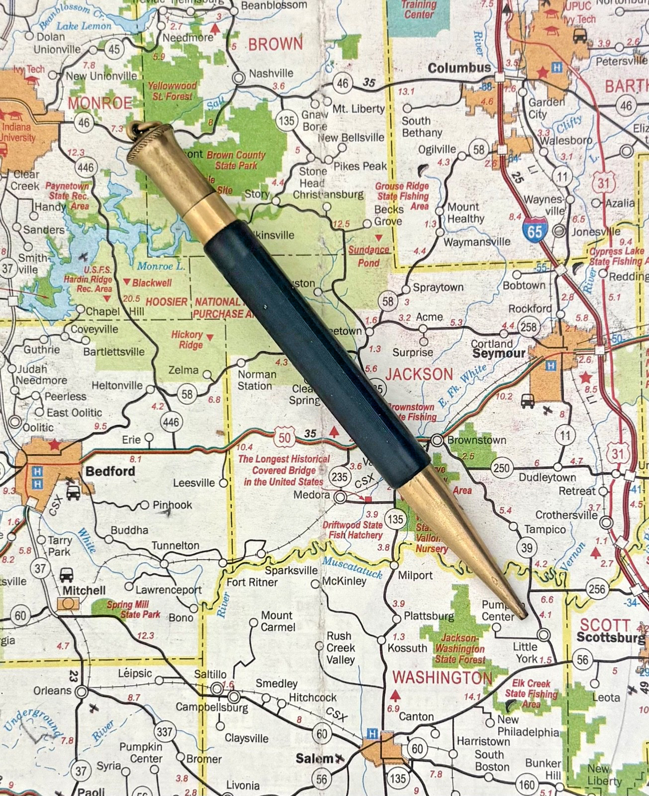 Vintage circa 1920s-30s Moore Ring Top Mechanical Pencil – working