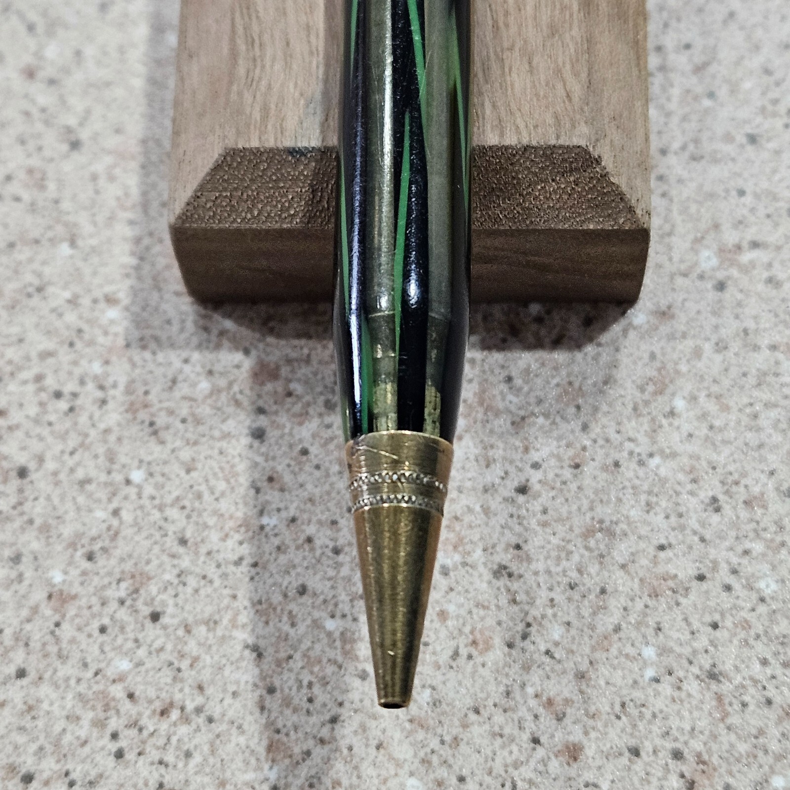 Wearever “Year Round” Green & Black Pattern Visible 5-3/4 Inch Mechanical Pencil