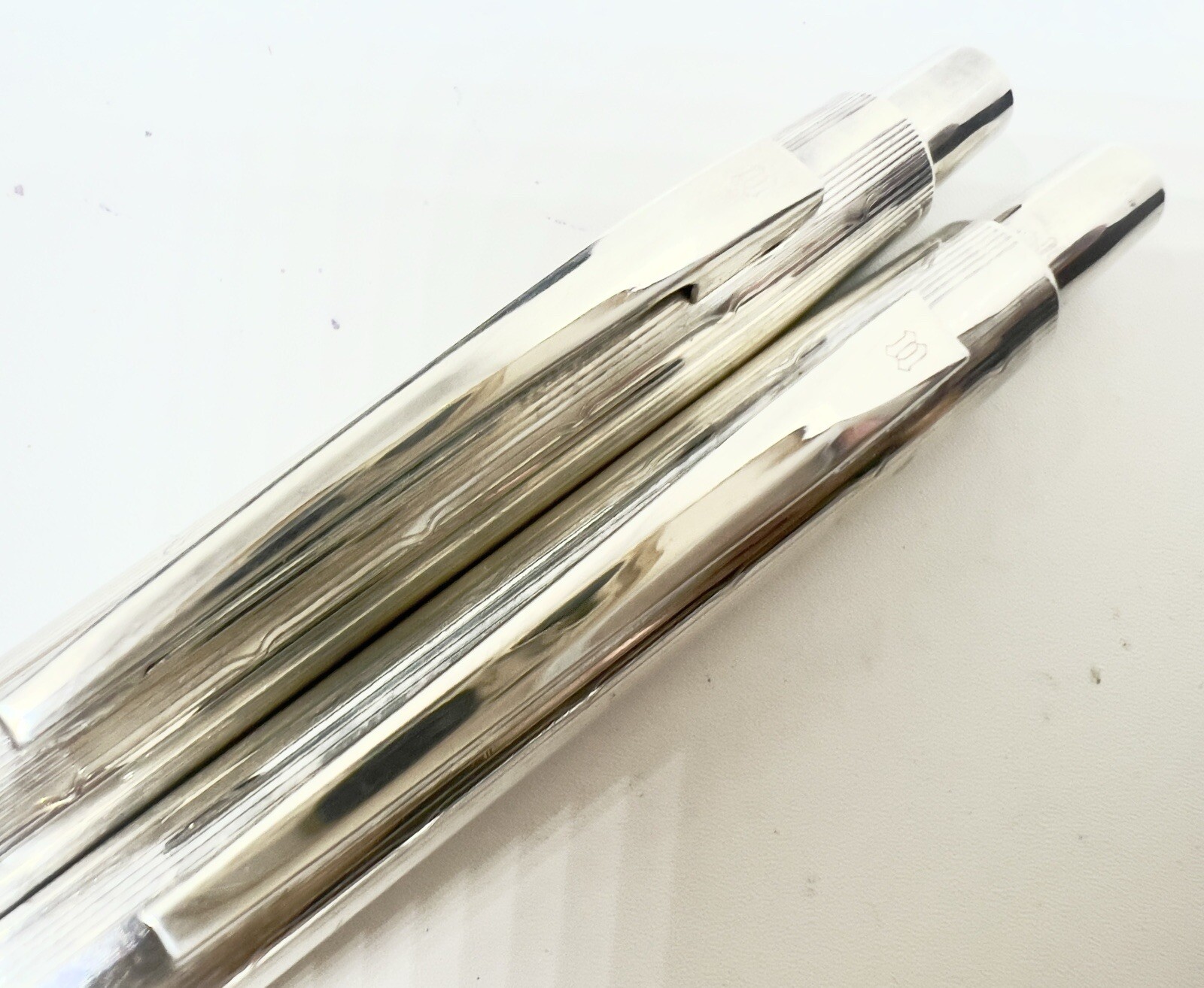 Newman Japan Sterling Silver Mechanical Pencil 0.5mm & Ballpoint Pen Set Box
