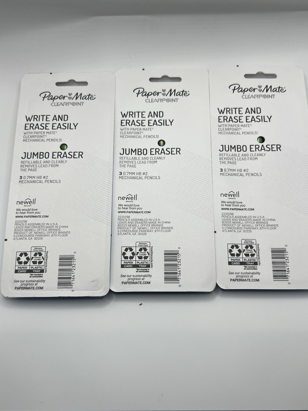 -NEW- Set Of 3-3 Pack Paper Mate Clearpoint 0.7mm Color Block Pencil ▪︎ Total 9