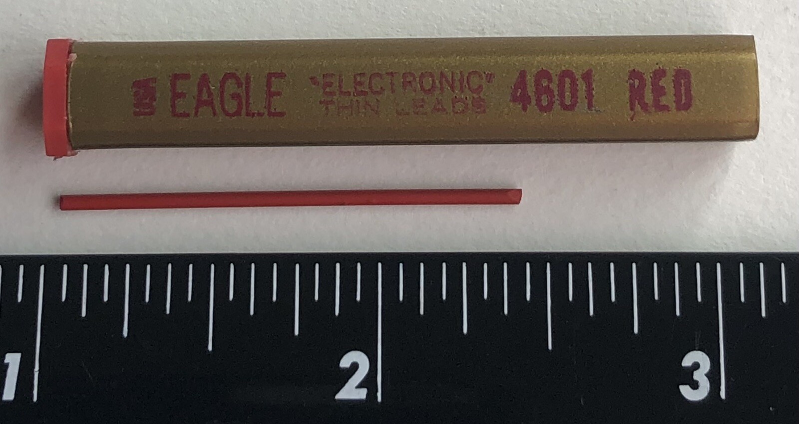Vintage EAGLE ELECTRONIC Mechanical Pencil Lead RED 1.1mm NOS 16pk USA