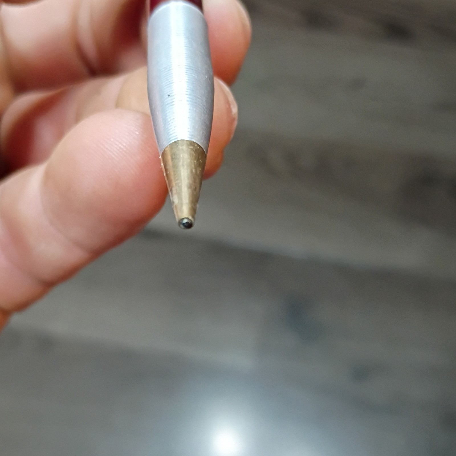 vintage Red Metal Twist Click Mechanical Pencil with Retractable Tip