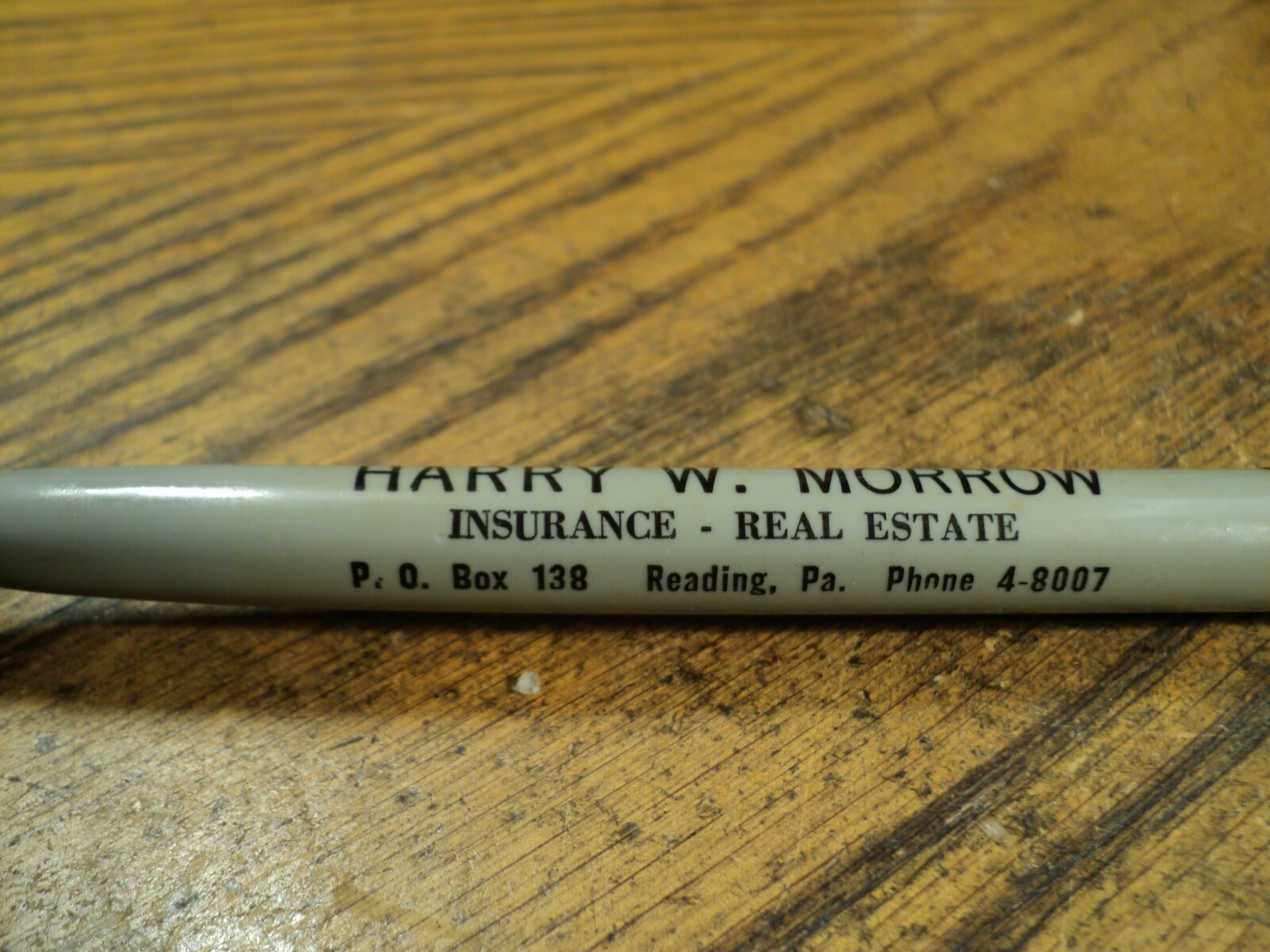 Vintage Wings Mechanical Pencil Harry W Morrow Insurance Real Estate Reading PA