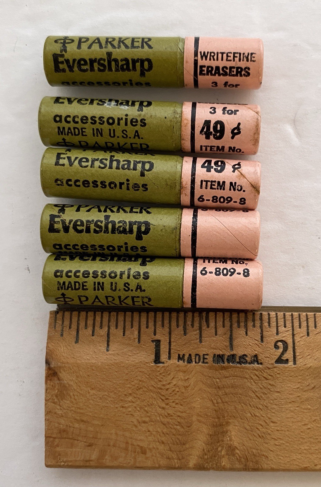 Vintage Parker Eversharp Writefine Eraser Refills 6-809-8 NOS Made in USA Lot 5