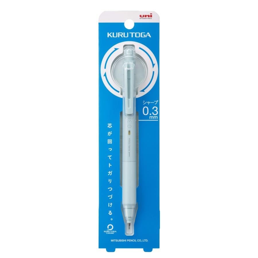 Uni Kurutoga KS 0.3mm Mechanical Pencil Ice Blue M3KS1P.32 HB Leads Sticky