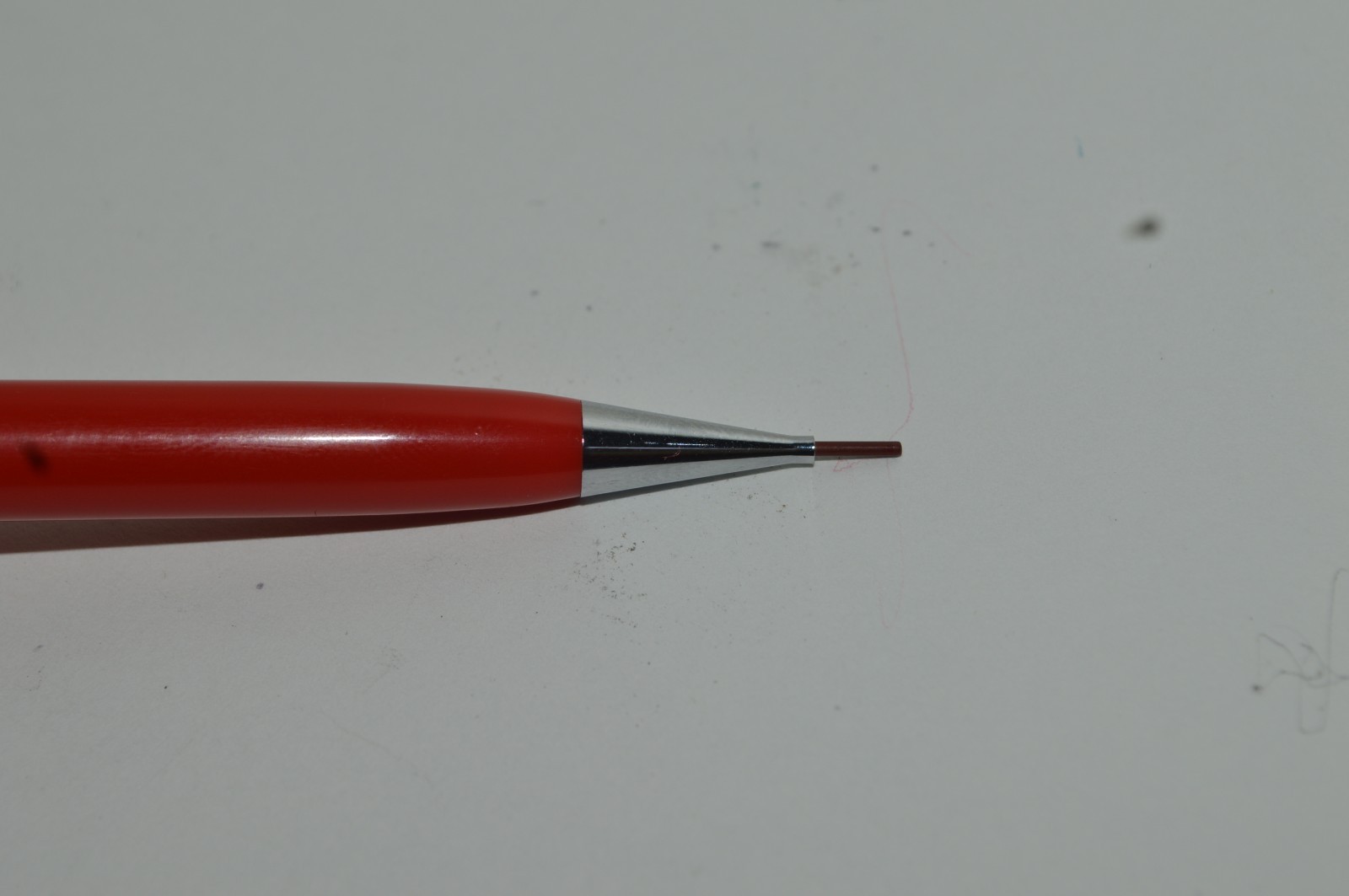 SCRIPTO P369 Mechanical Pencil 0.9mm Tu Tone Korea Red Circa 1970’s Light Use