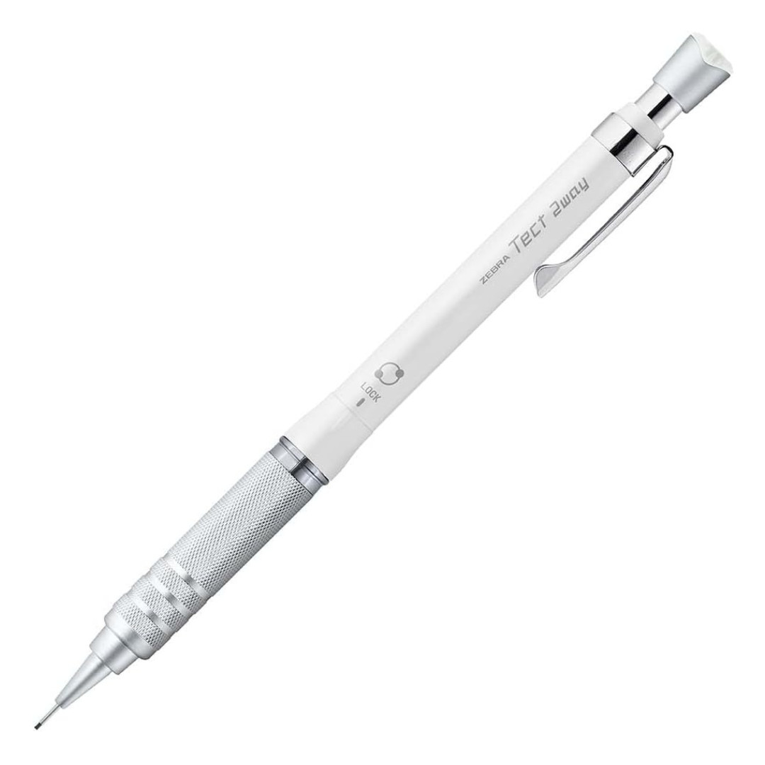 ZEBRA Tect 2way RO 0.5mm Mechanical Pencil Metal White P-MA141-MW Japan New
