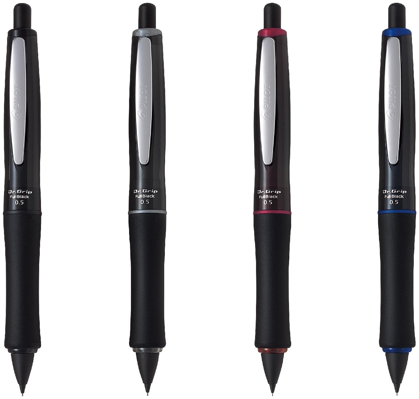 Pilot Doctor Grip Full Black HDGFB-80R-S Silver